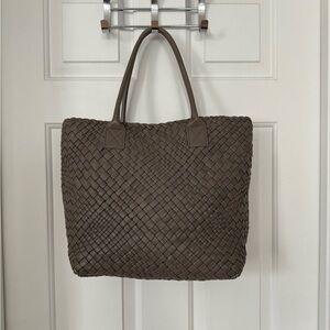 Woven Leather Tote Bag - -  Falor Firenze